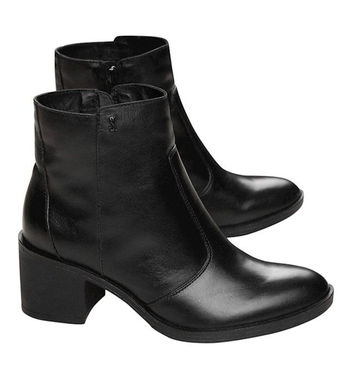 bota couro santa lolla recortes preta