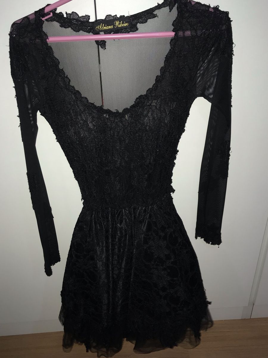 vestido preto rodado para festa