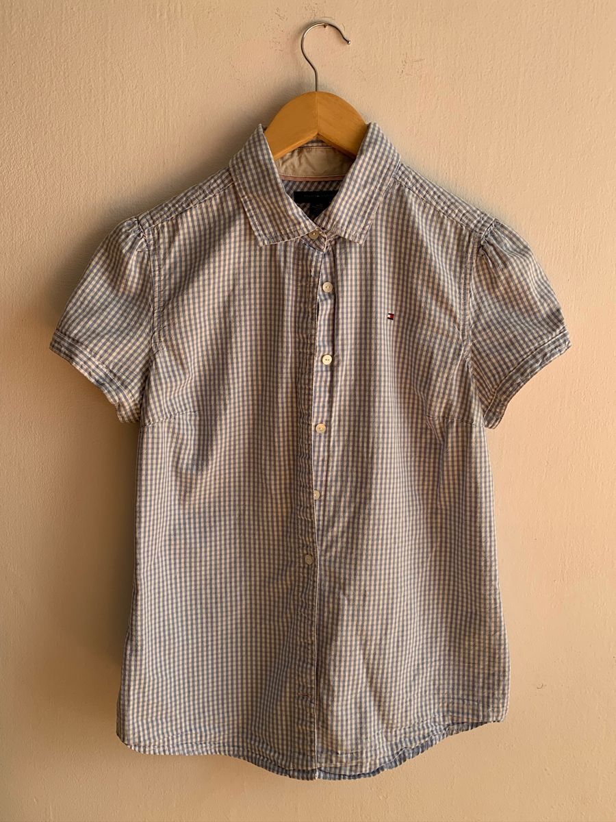 camisa xadrez feminina tommy hilfiger