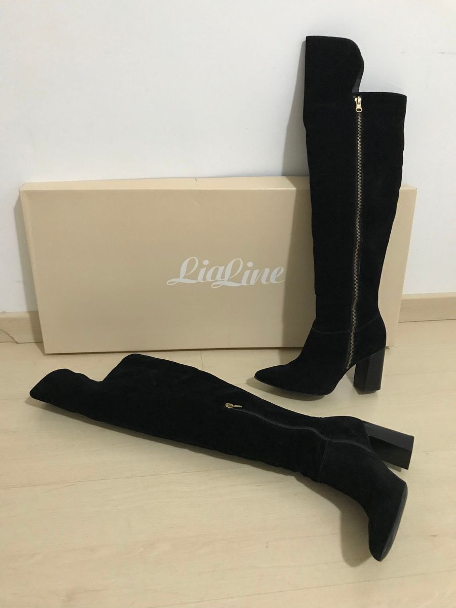 bota lia line preta