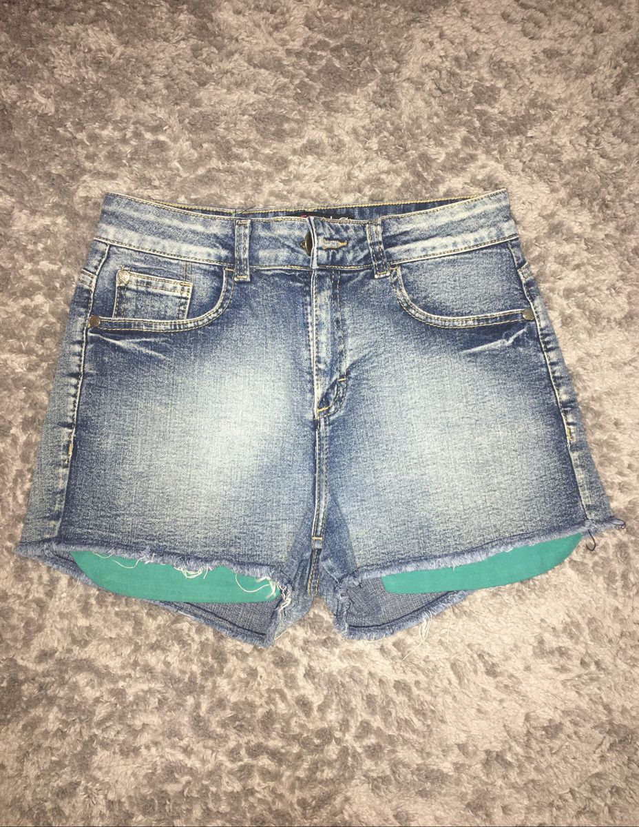 short jeans cintura alta c&a