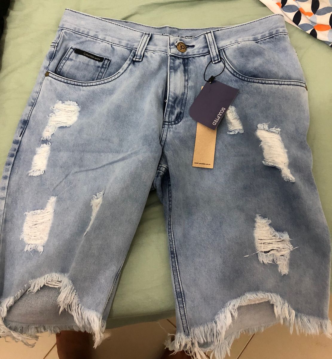 bermuda jeans calvin klein masculina
