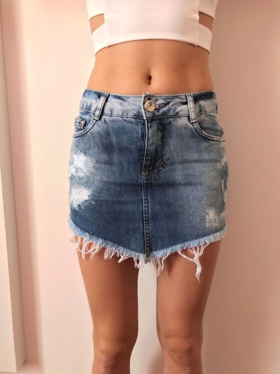 saia de bico jeans