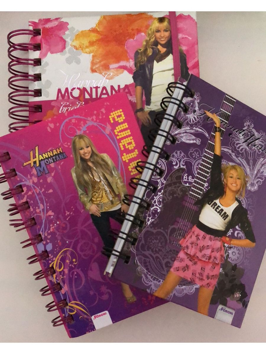 Cadernos e Agenda Hannah Montana Disney | Item de Papelaria Disney ...