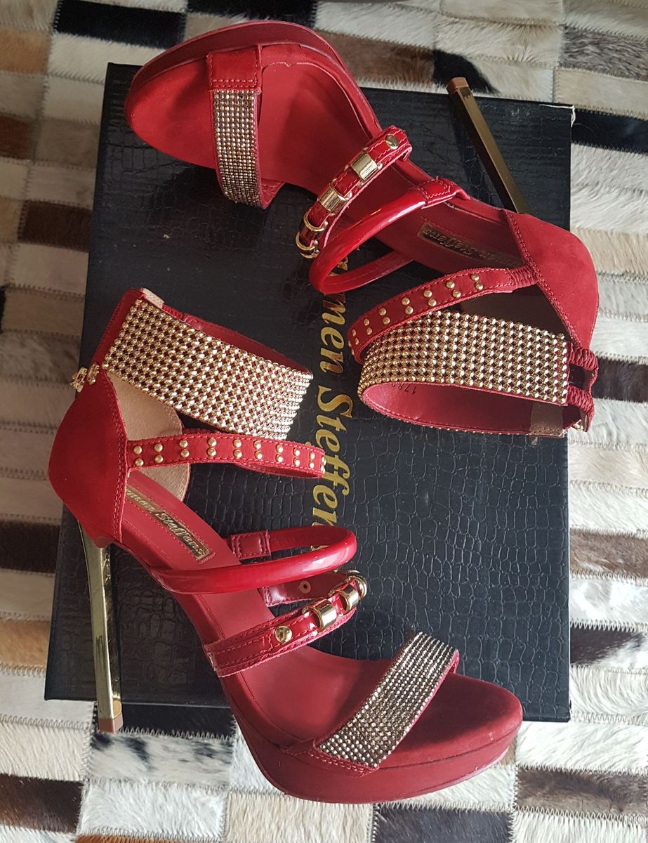 sandalia carmen steffens vermelha