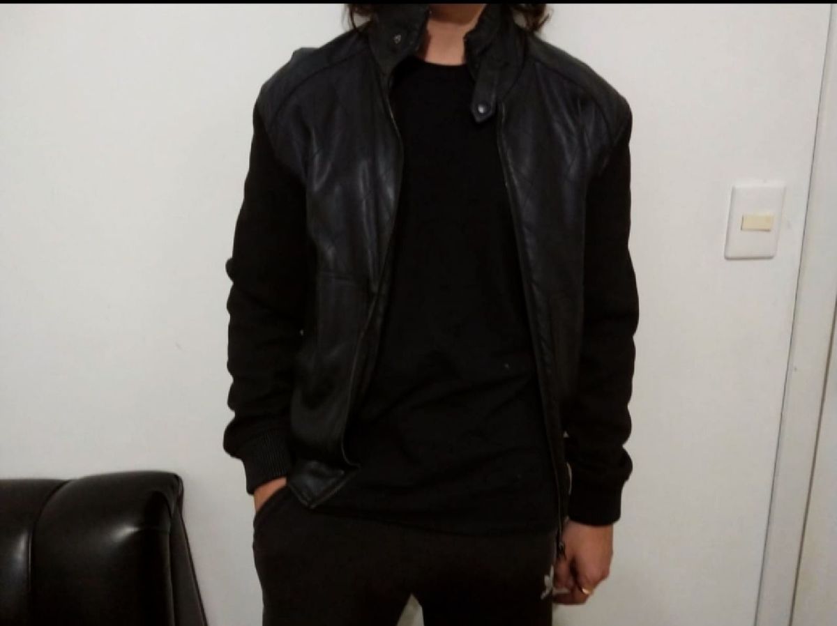 polo wear jaqueta couro