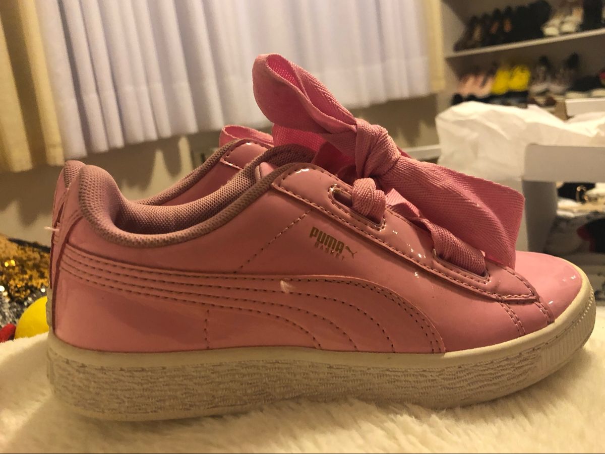 tenis puma laço infantil