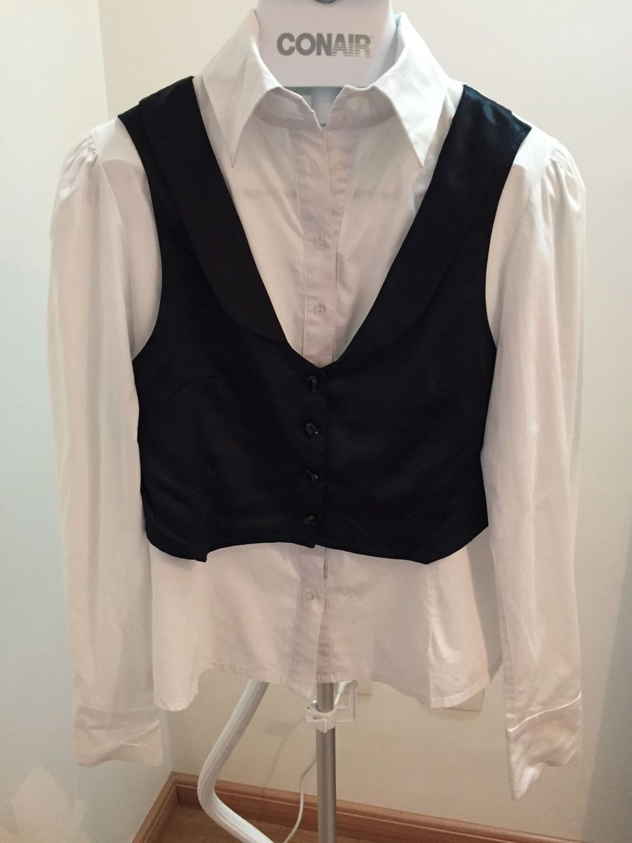 camisa com colete feminino