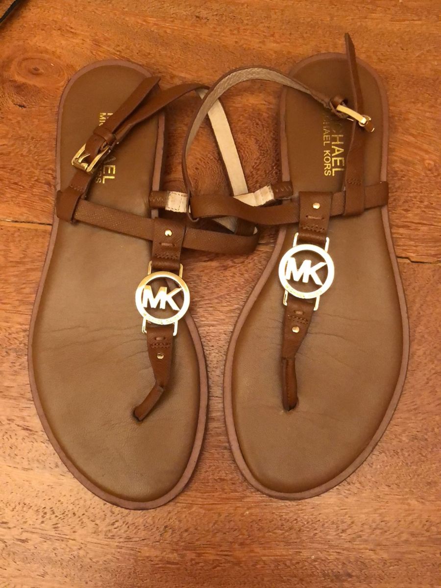 rasteirinha de couro marrom