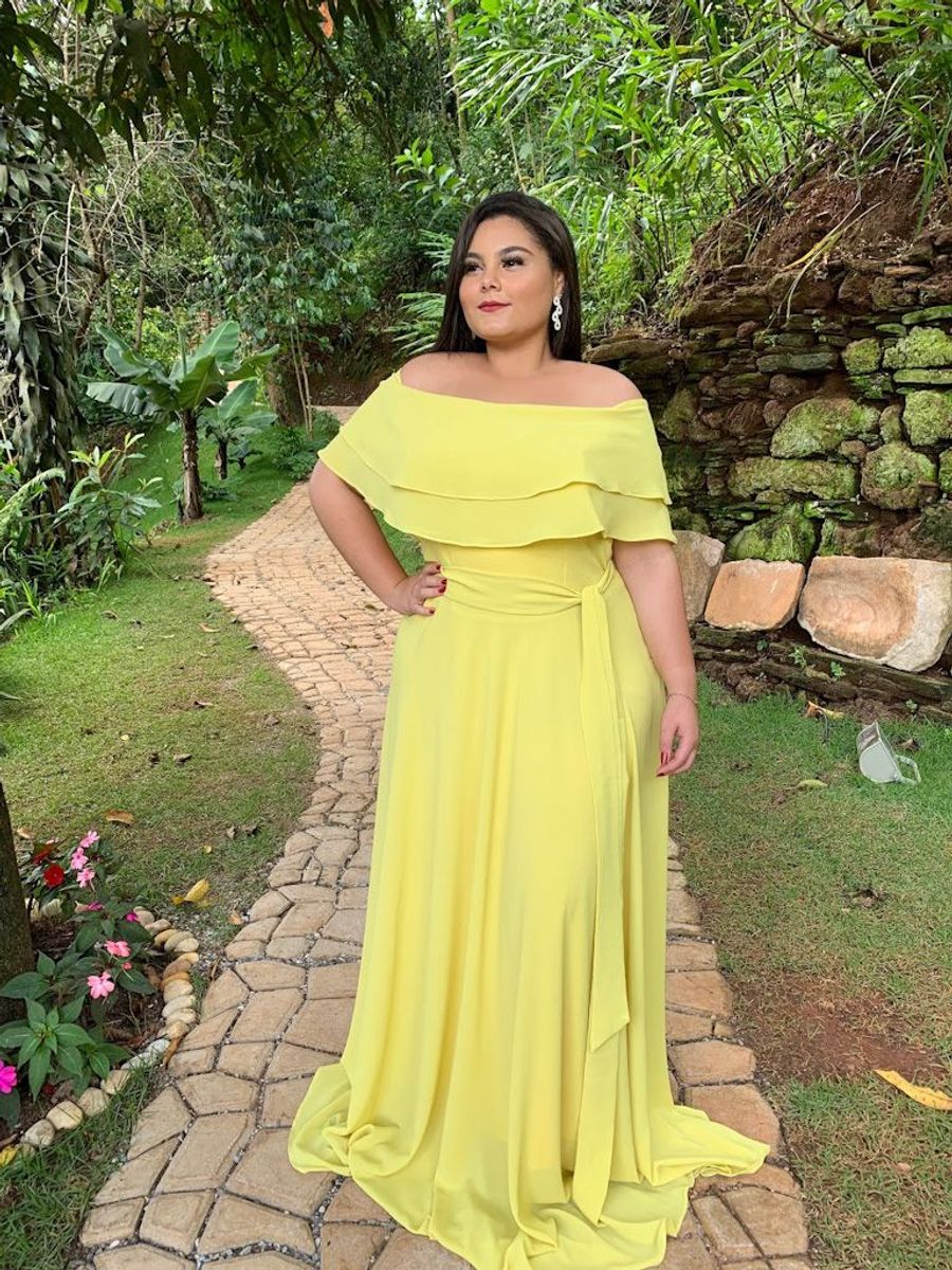 vestido amarelo gg