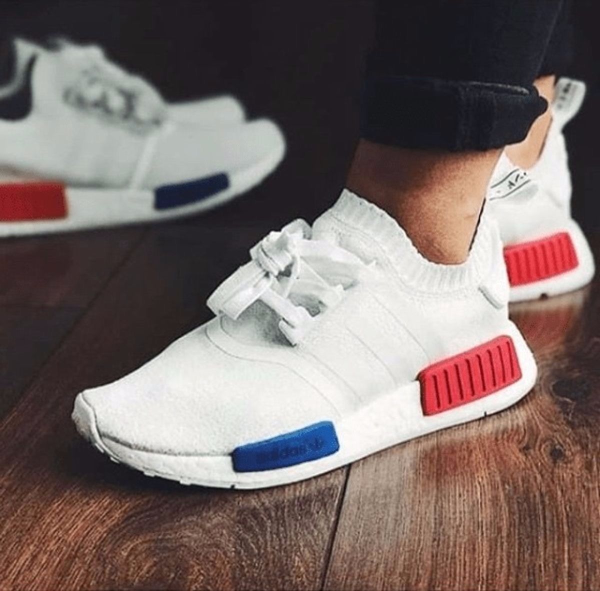 adidas nmd branco e vermelho