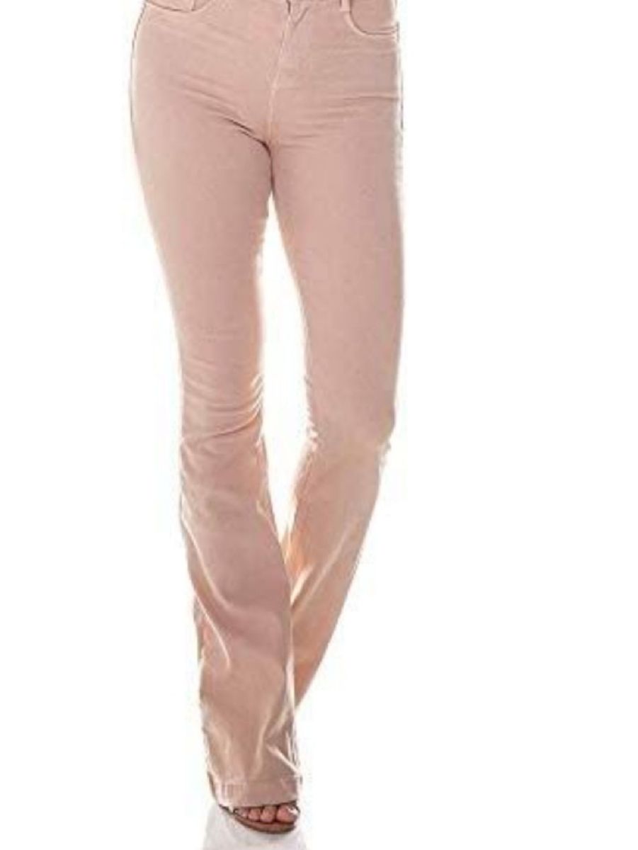 calça flare rosa bebe