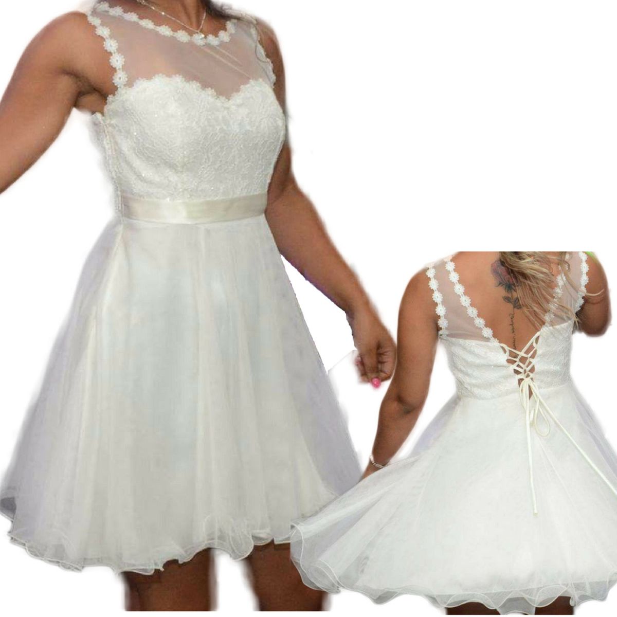 vestido de noiva branco para casamento civil