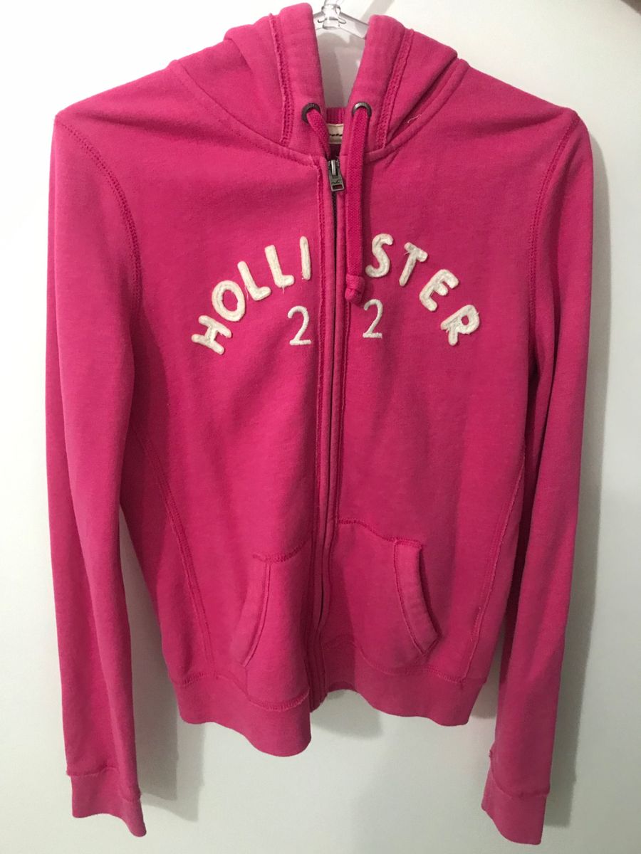 moletom rosa hollister