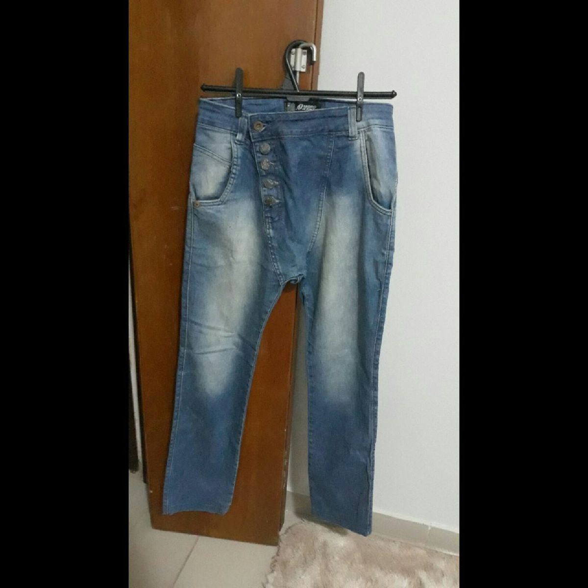 calça saruel jeans masculina