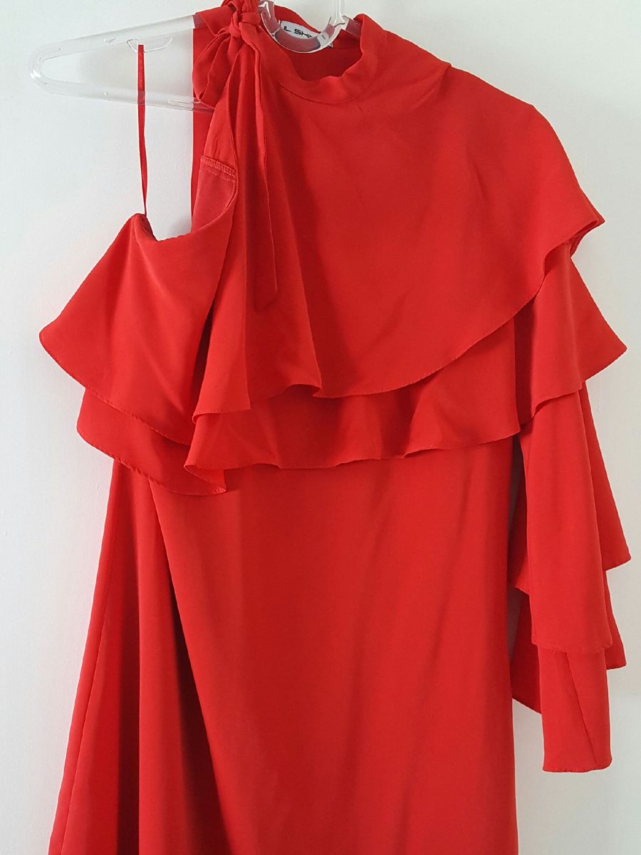vestido longo manga unica