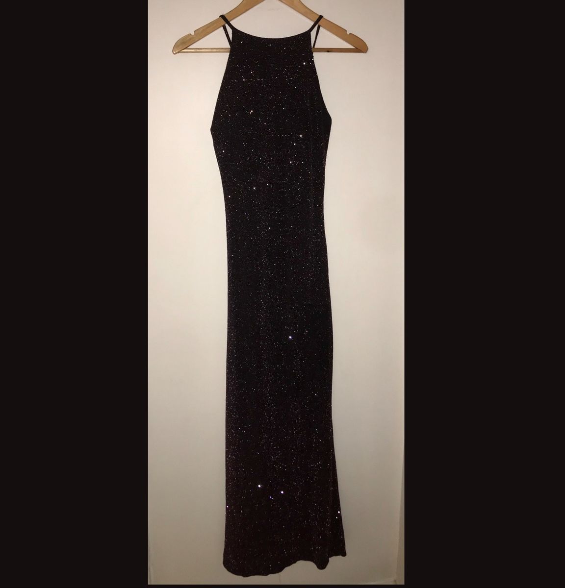 vestido lurex roxo