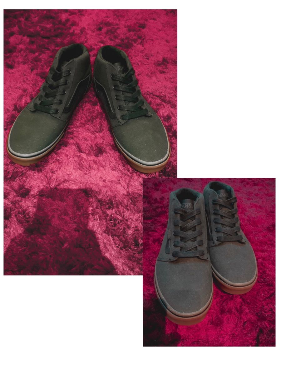 vans cinza cano alto