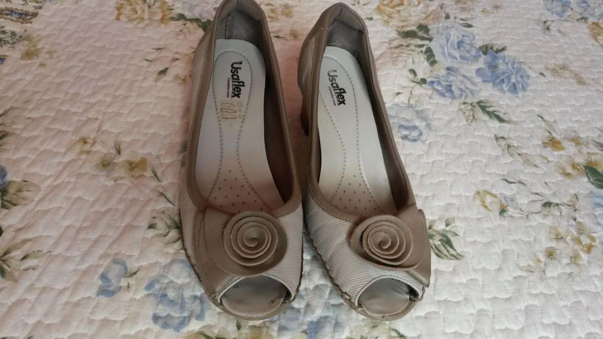 sapatilha peep toe usaflex