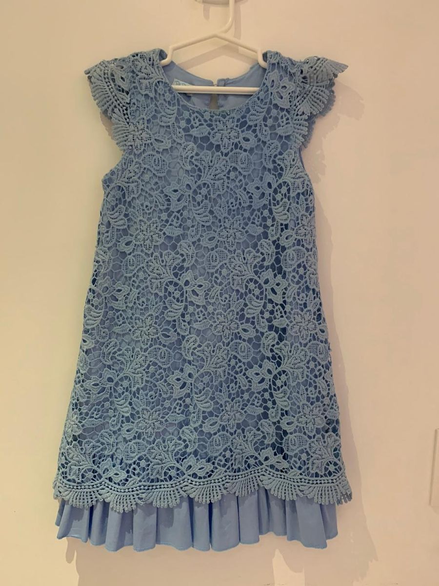 vestido de renda guipir infantil