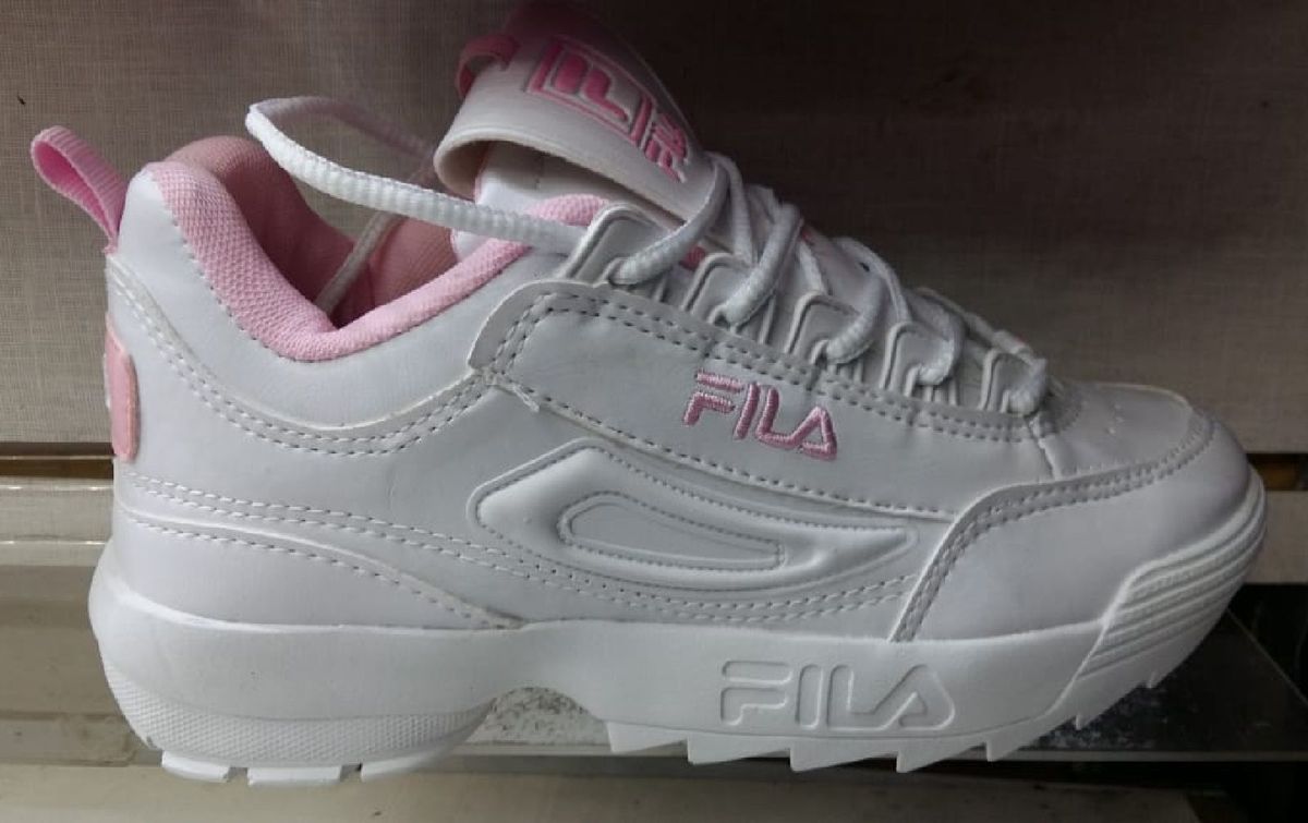 fila branco e rosa original