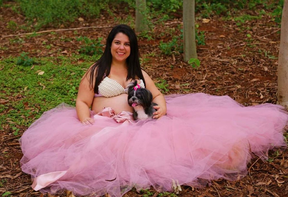 saia de tule para ensaio fotografico