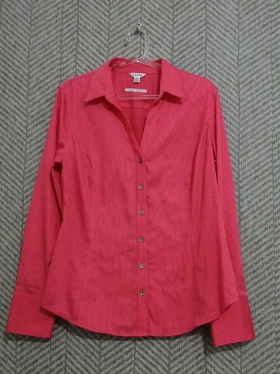 camisa social calvin klein feminina