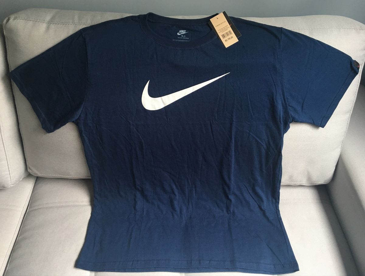 camiseta nike azul marinho