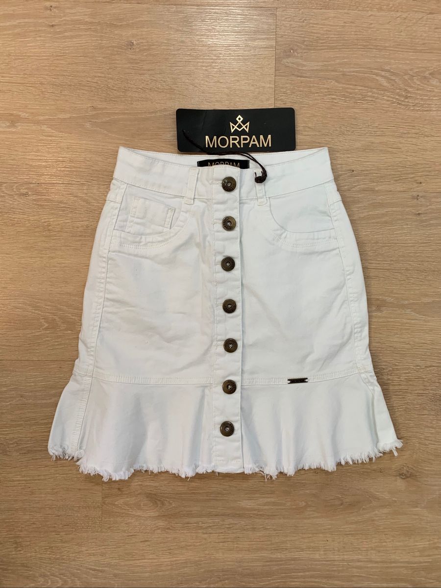 saias branca jeans