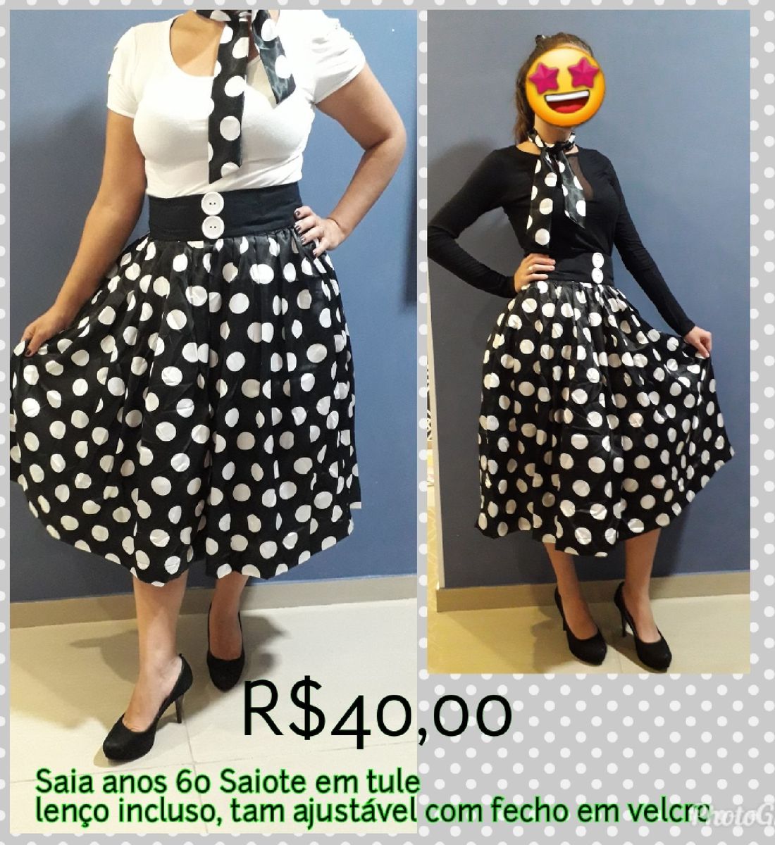 saia anos 60 com tule