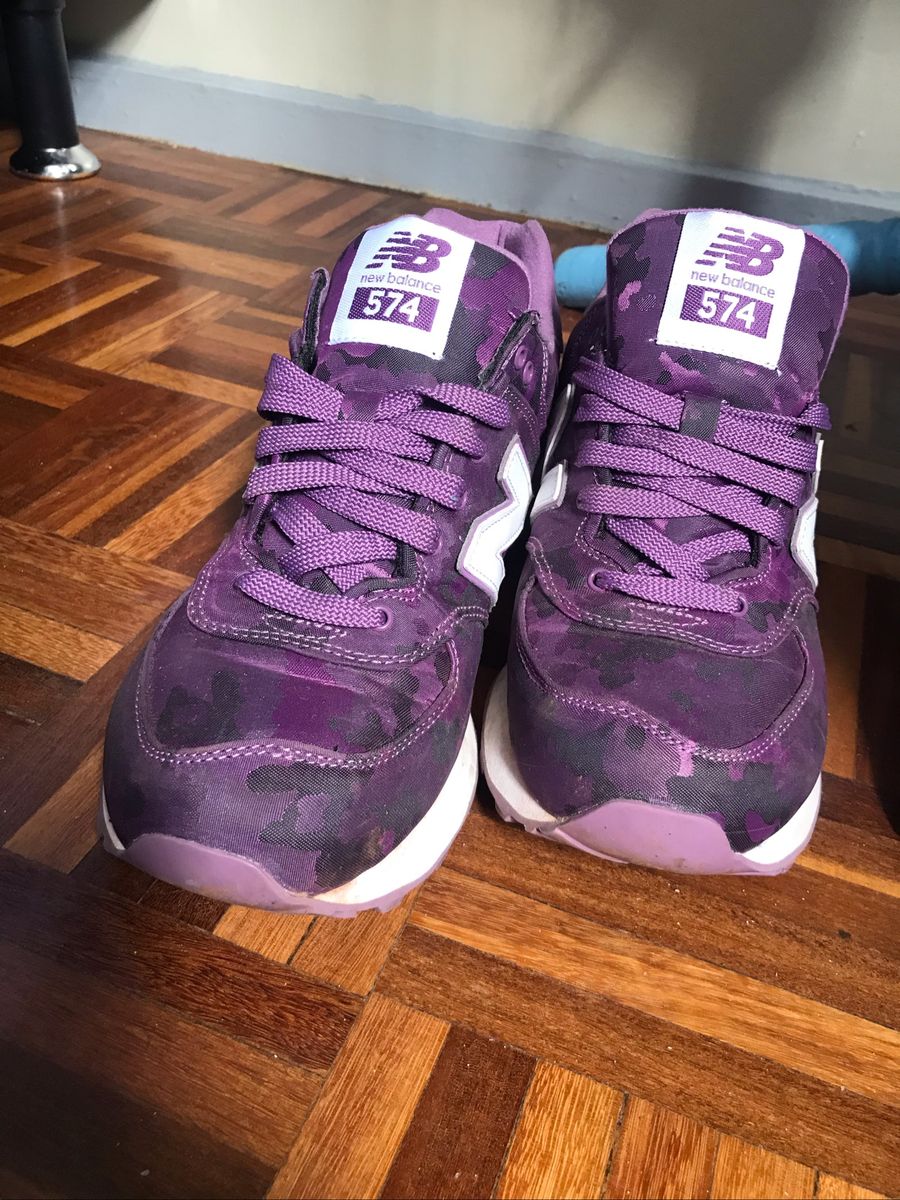 new balance 574 feminino roxo