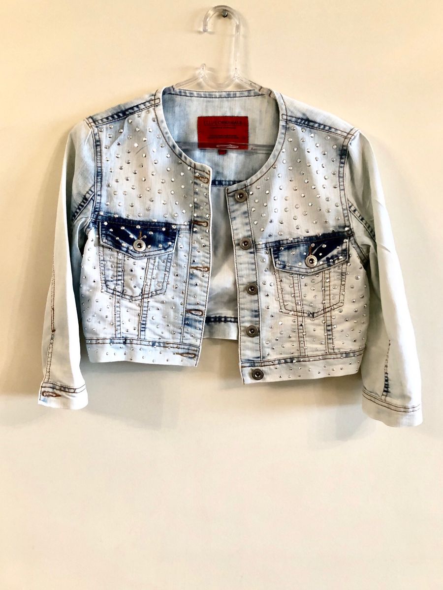 mini jaqueta jeans feminina