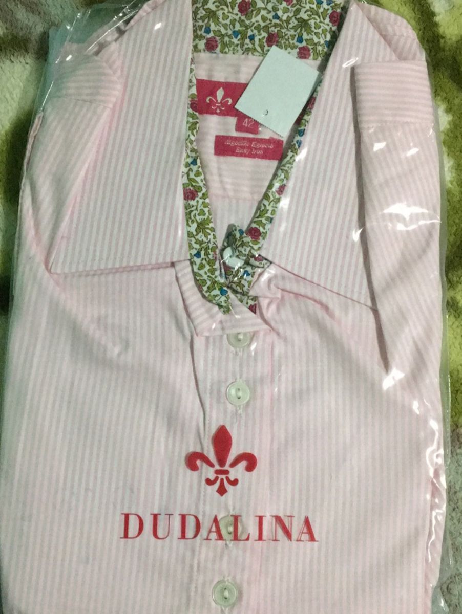 camisa social feminina rosa bebe