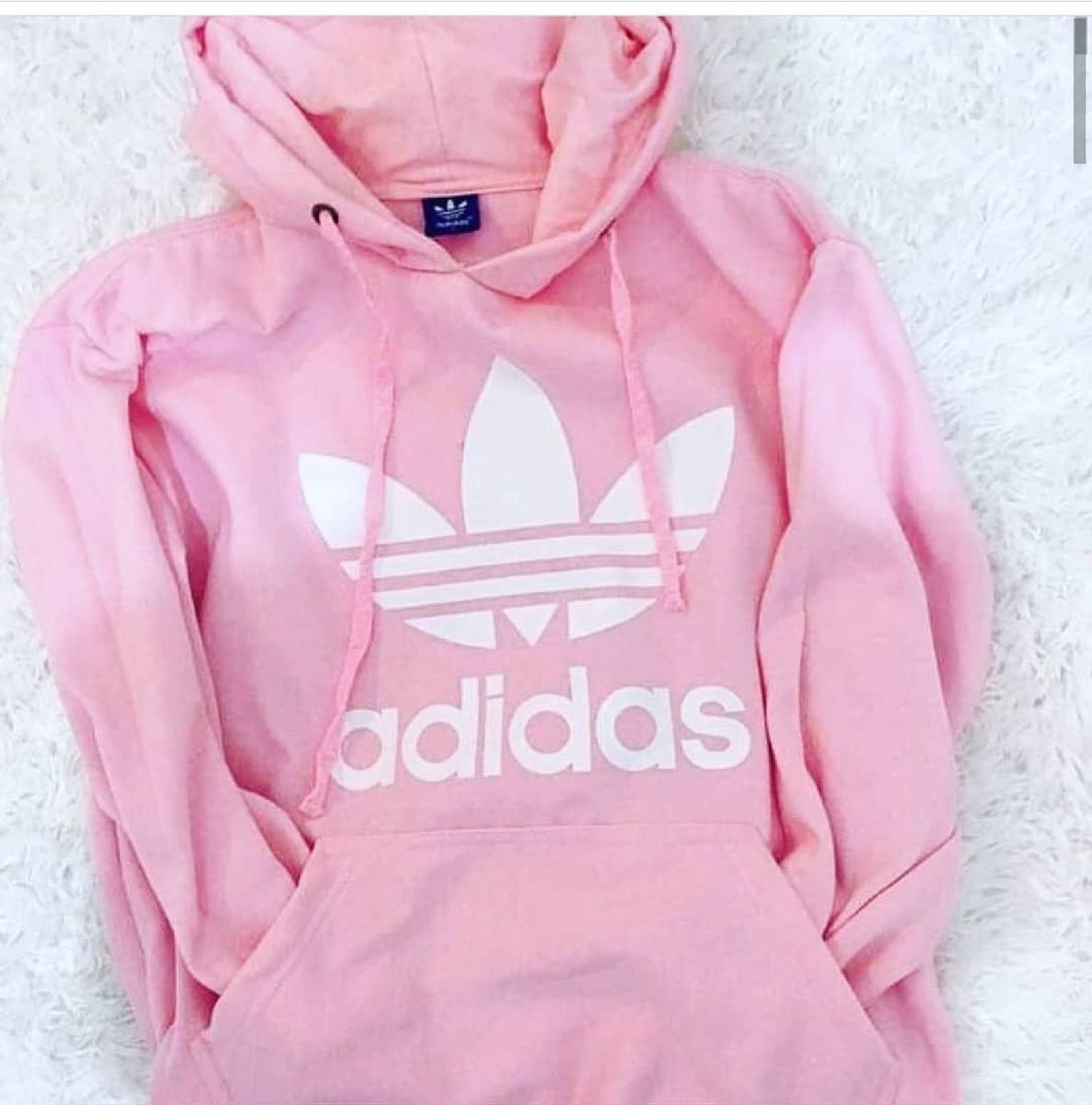 blusa de moletom adidas rosa