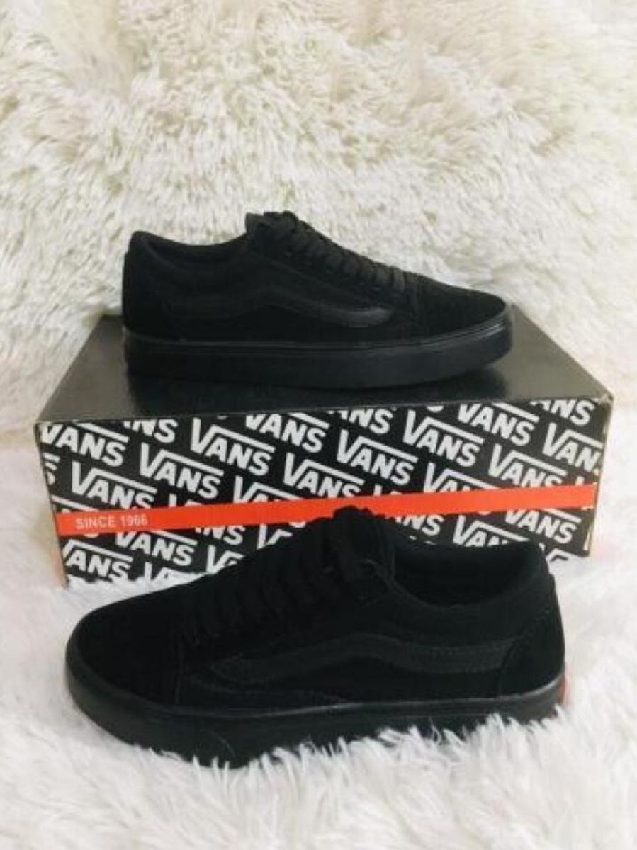 tenis vans feminino old skool todo preto