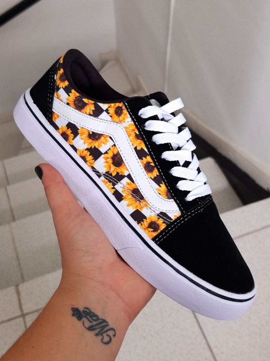 tenis vans old skool girassol