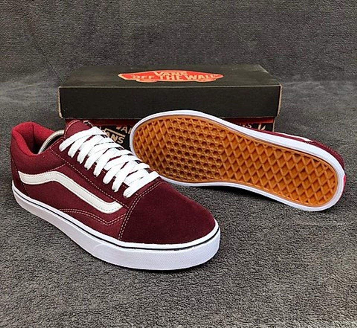tenis vans old skool bordo