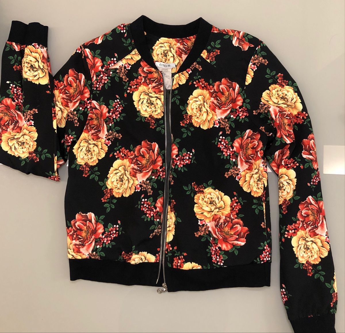 blusa de frio florida feminina