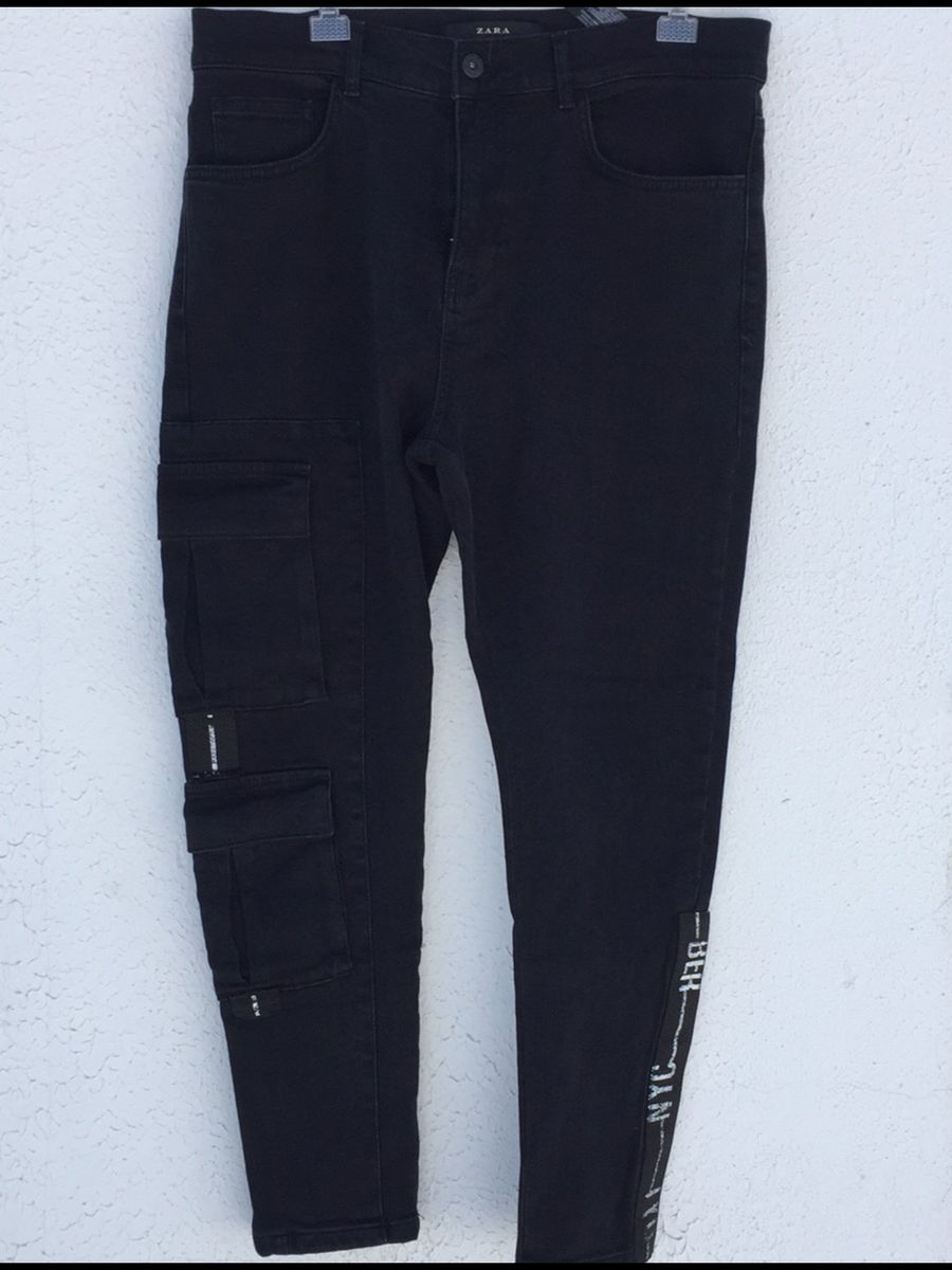 calça jeans preta zara