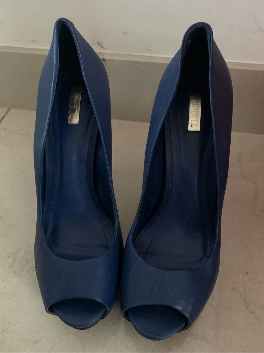 peep toe azul
