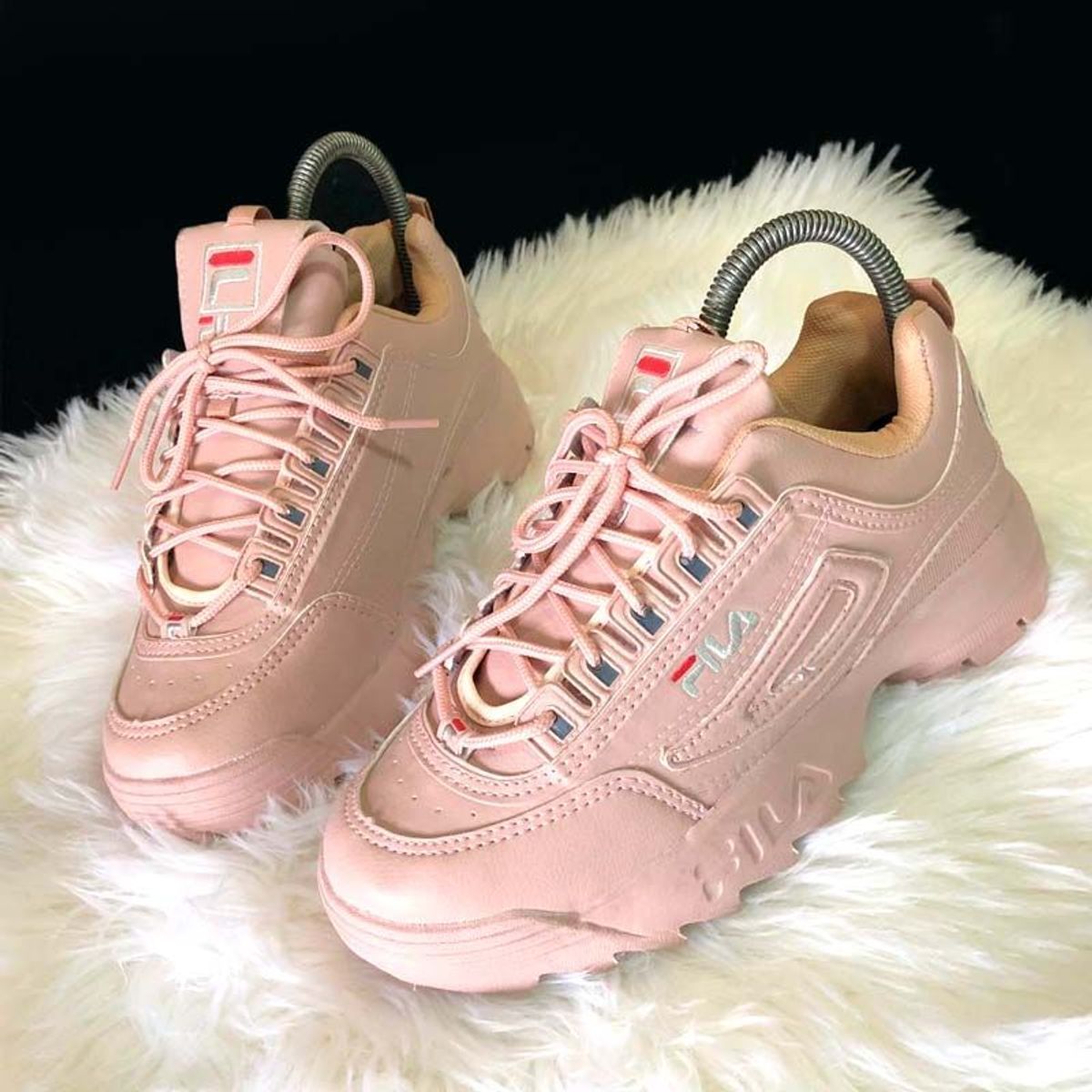 fila tenis disruptor rosa
