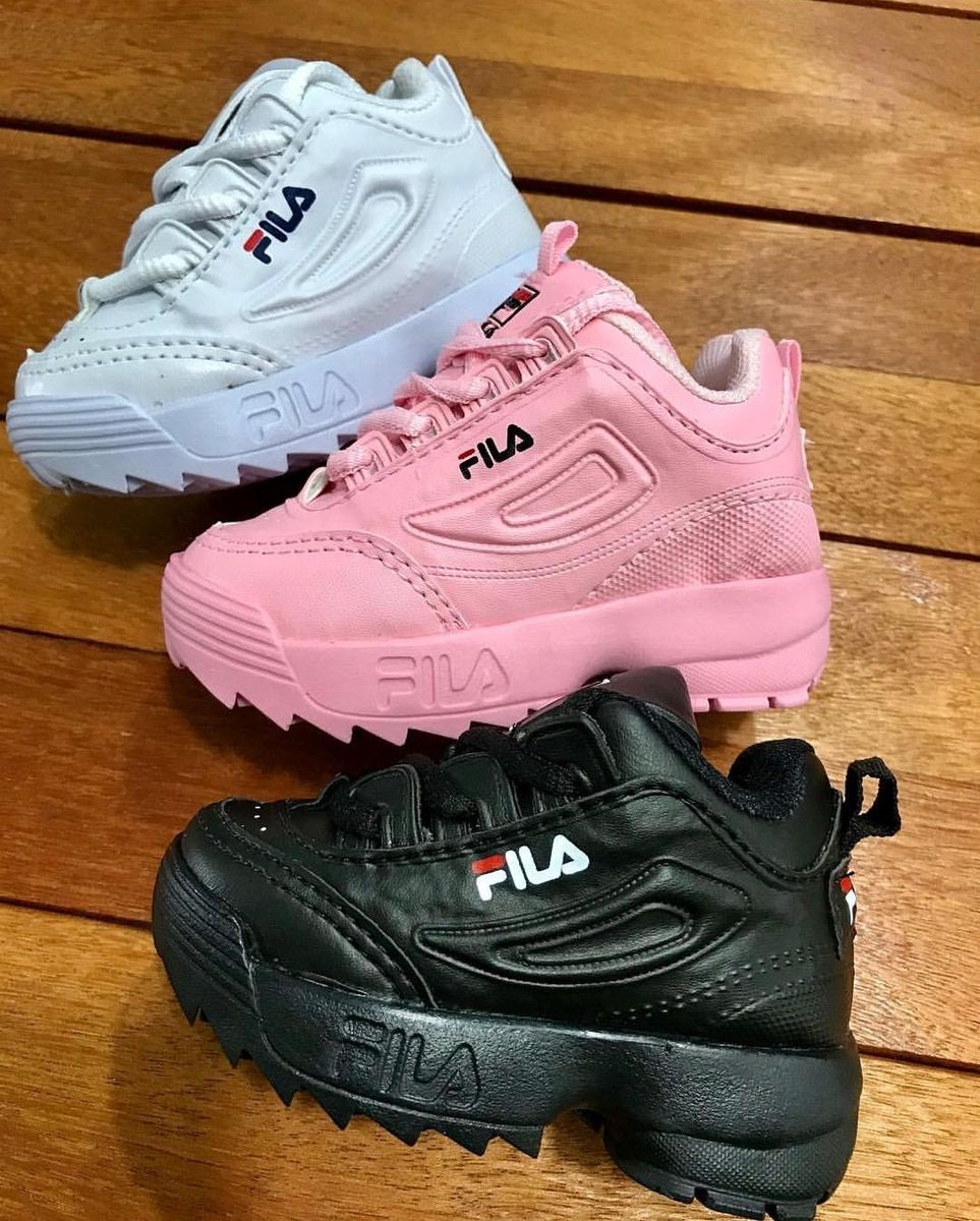 tenis fila bebe rosa