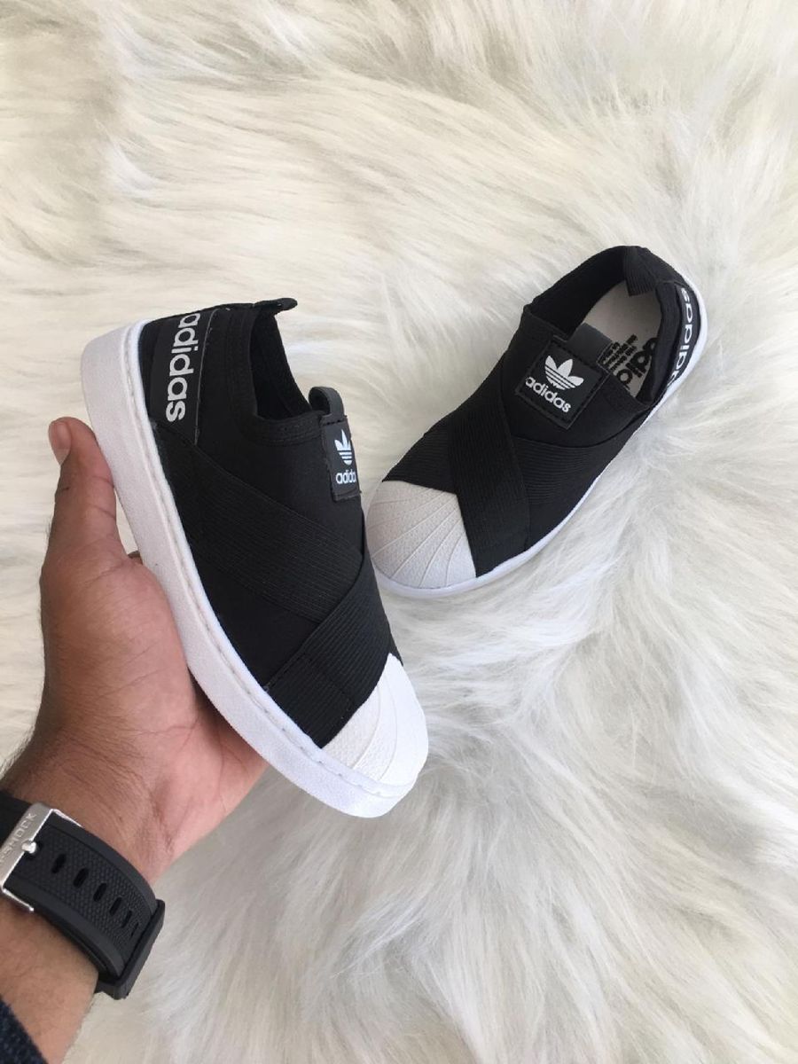 adidas slip on preto infantil