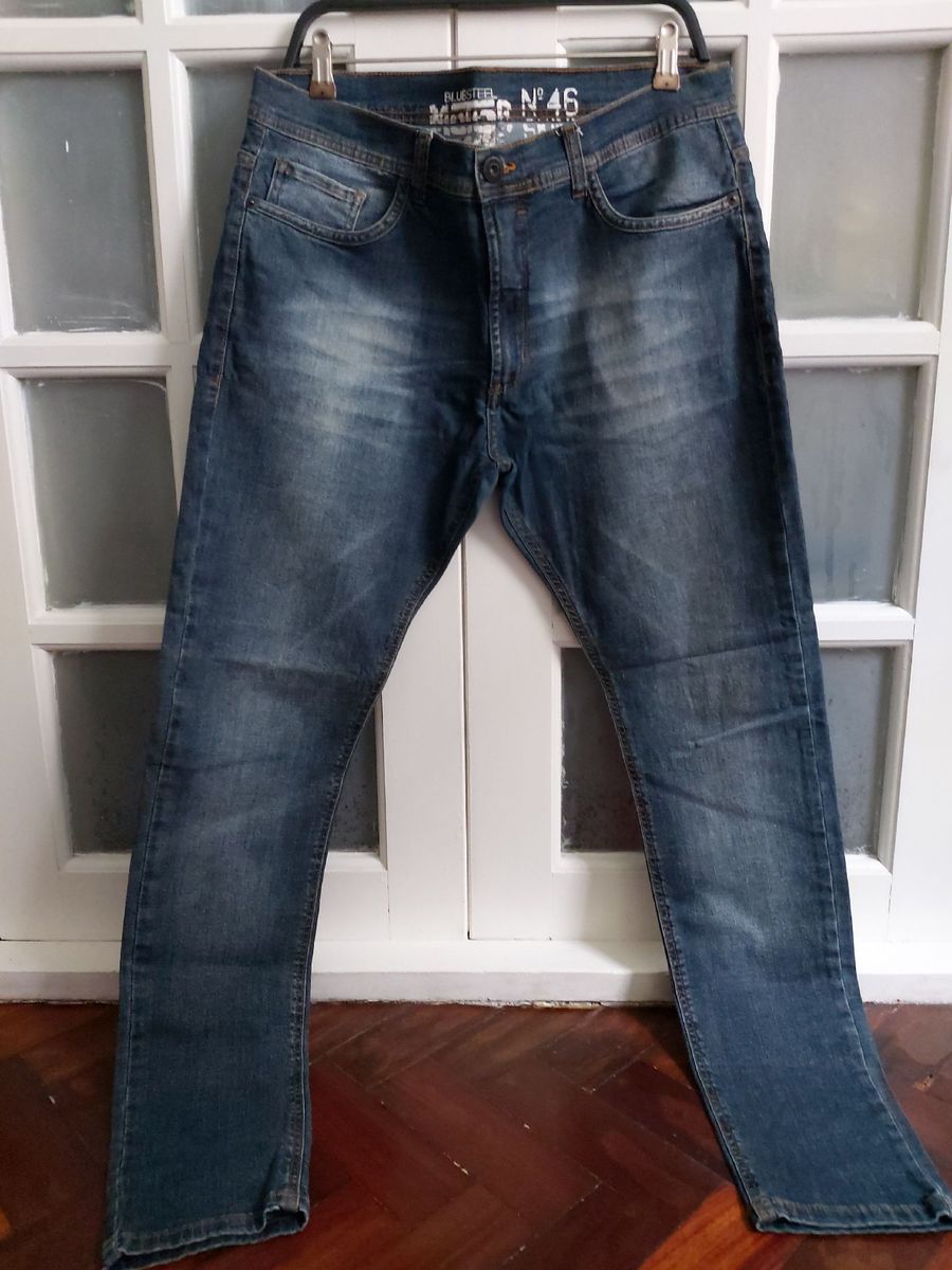 calça jeans preta masculina renner