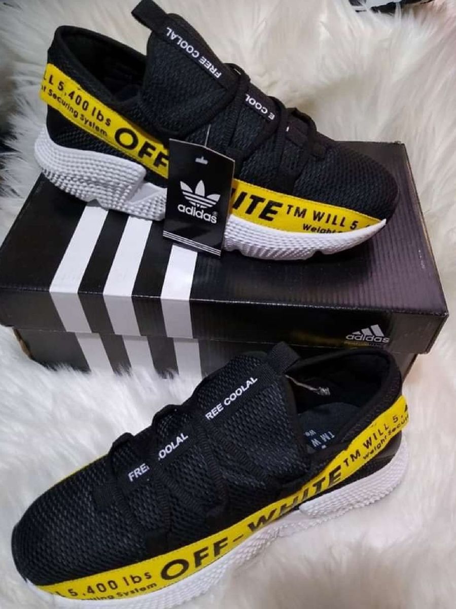 off white adidas tenis