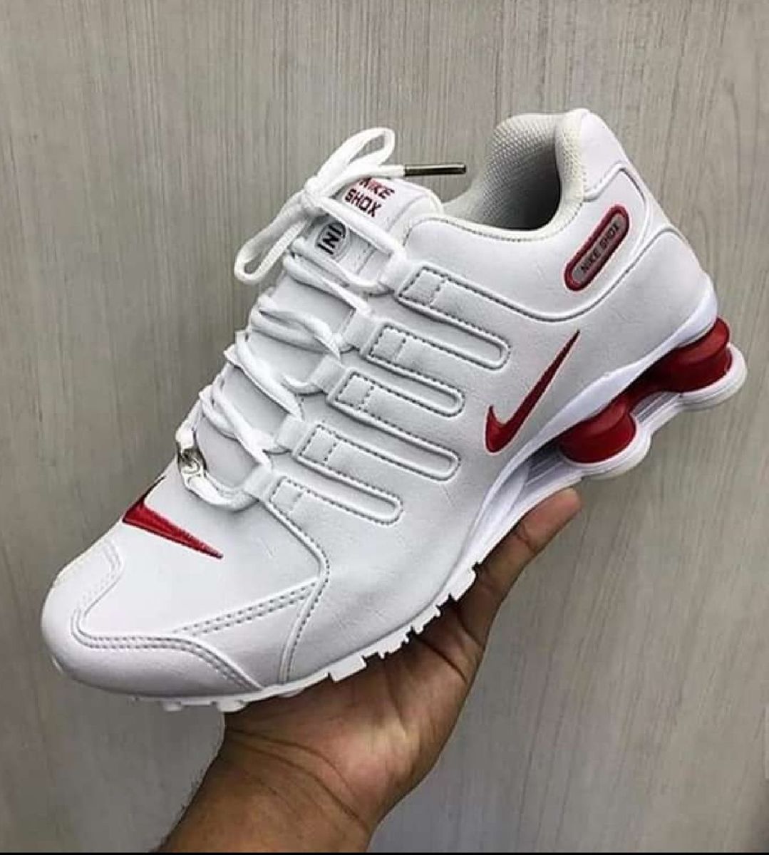 tenis nike branco vermelho