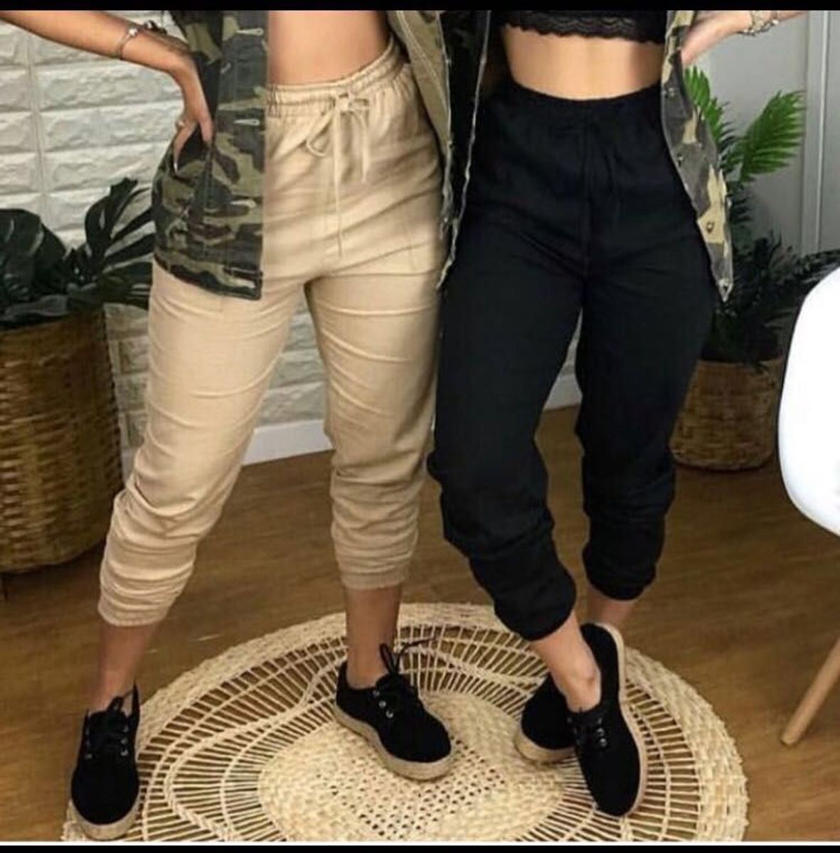 calça jogger linho