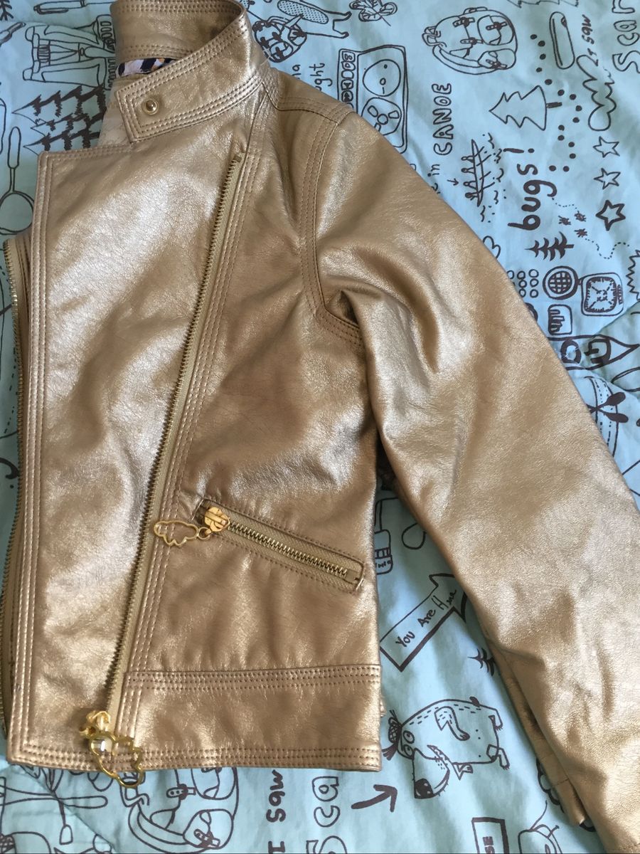 jaqueta de couro lilica ripilica