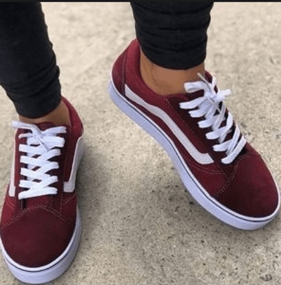 vans old skool bordo feminino