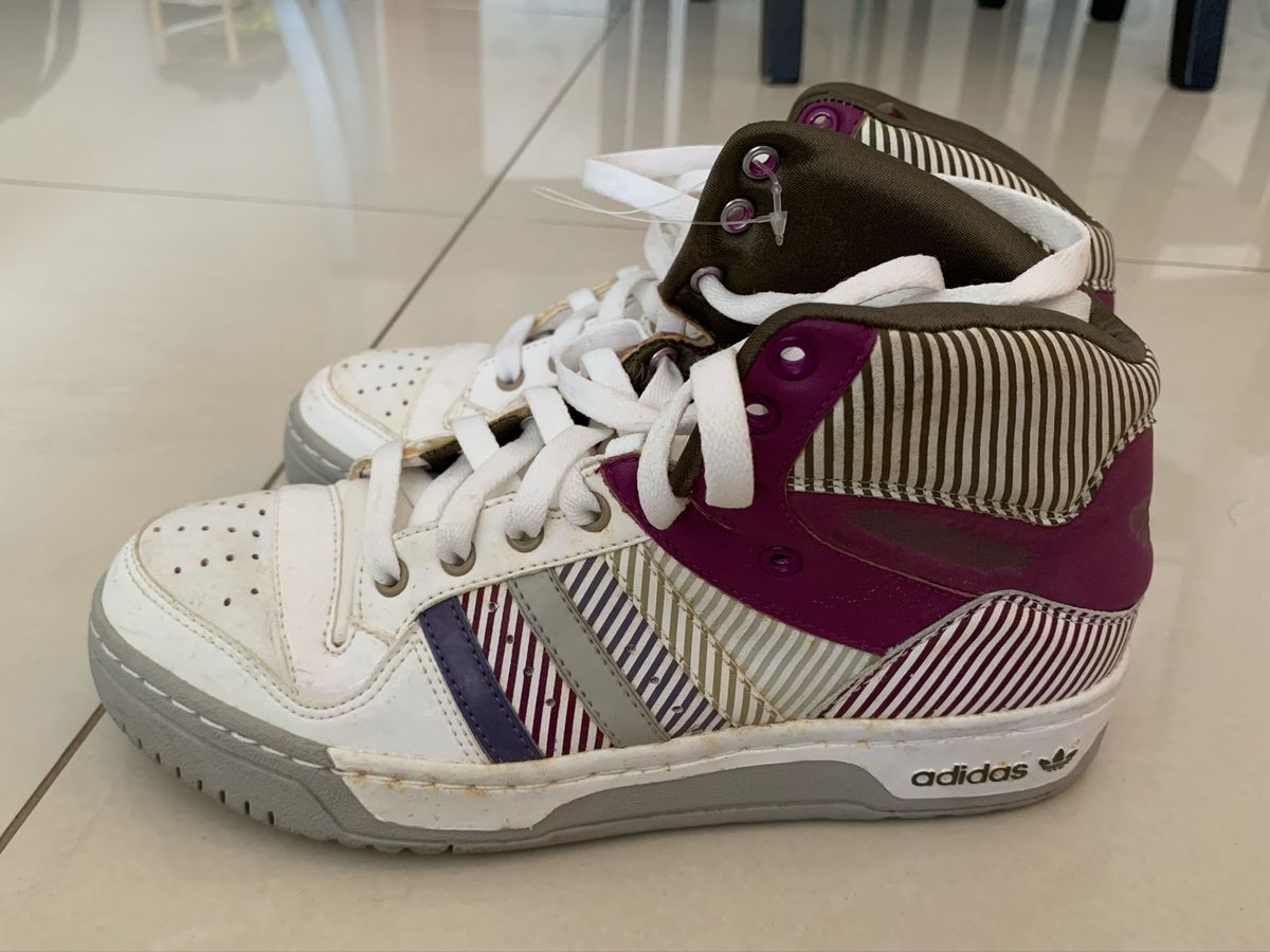 tenis adidas roxo cano alto